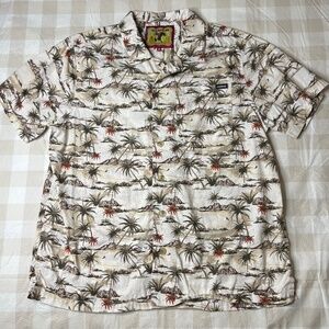 CINCH Mens Tropical Short Sleeve Button Down